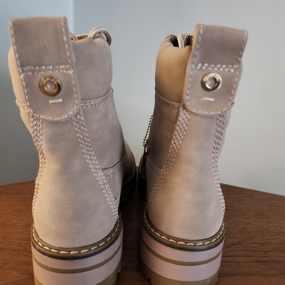 BN - Size 9 Chelsee Girl Nude-Light Pink Combat Ankle Boots - Picture 7 of 13